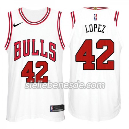 Herren NBA Chicago Bulls Trikot Robin Lopez 42 Nike 2017-18 Weiß Swingman